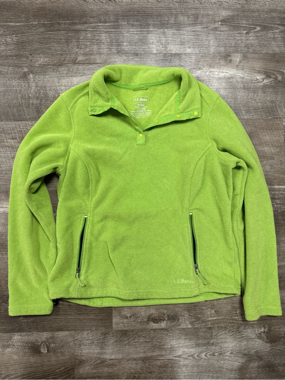 LL Bean 1/4 Snap Button Pullover Size Medium